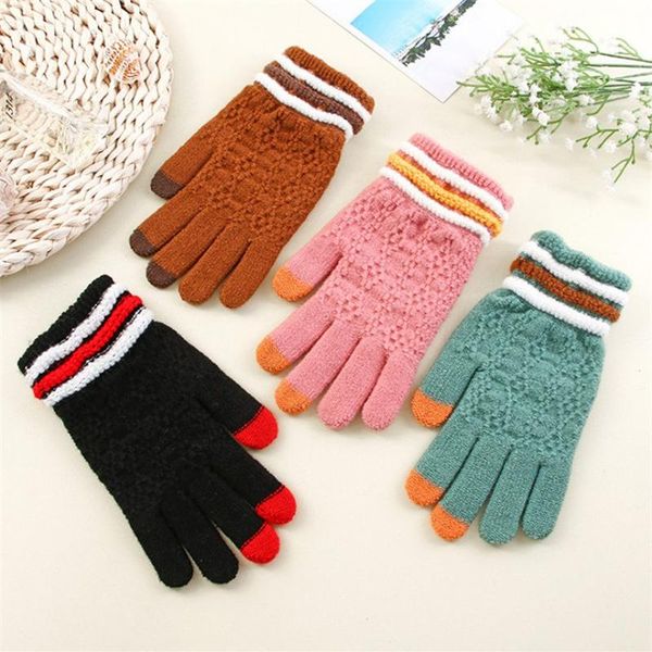 five fingers gloves ladies autumn and winter woolen knitted imitation cashmere warm plus velvet thick touch screen, Blue;gray
five fingers gloves ladies autumn and winter woolen knitted imitation cashmere warm plus velvet thick touch screen, Blue;gray