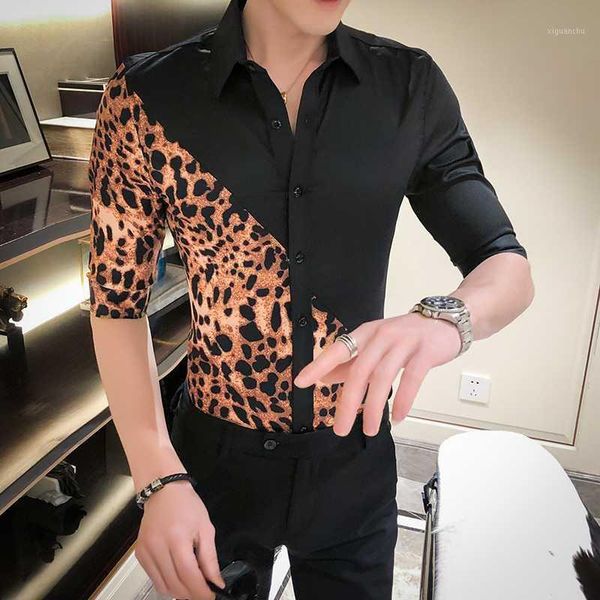 gzdeerax summer mens shirts luxury leopard printed half sleeve casual mens dress shirts fashion slim fit party male1, White;black
gzdeerax summer mens shirts luxury leopard printed half sleeve casual mens dress shirts fashion slim fit party male1, White;black