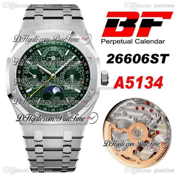 bf 41mm 26606st complicated function a5134 automatic mens watch moon phase green texture dial ss bracelet edition ptpa puretime p5aa1, Slivery;brown
bf 41mm 26606st complicated function a5134 automatic mens watch moon phase green texture dial ss bracelet edition ptpa puretime p5aa1, Slivery;brown