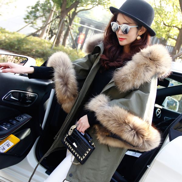 maomaokong autumn and winter new women's raccoon fur collar green casual coat trumpet sleeve cloak cotton jacket 201029, Black
maomaokong autumn and winter new women's raccoon fur collar green casual coat trumpet sleeve cloak cotton jacket 201029, Black