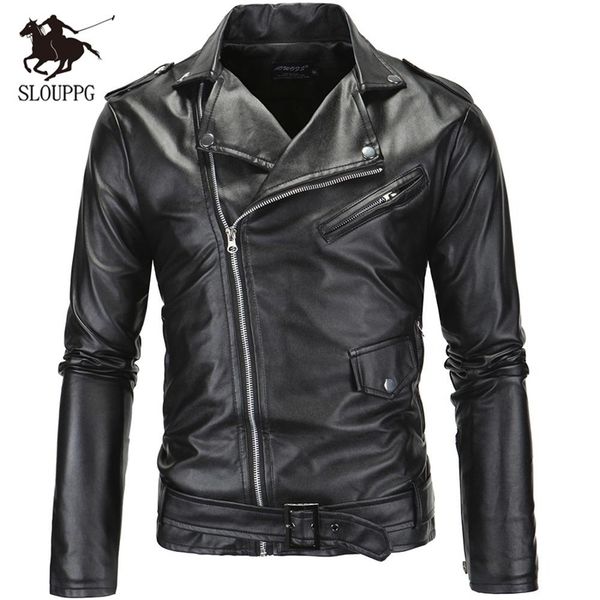 spring autumn motorcycle leather jacket men slim fit oblique zipper pu jacket men's leather jackets motorcycle pu leather men 201223, Black
spring autumn motorcycle leather jacket men slim fit oblique zipper pu jacket men's leather jackets motorcycle pu leather men 201223, Black