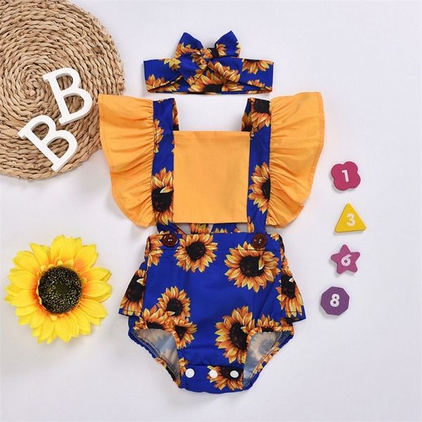 baby summer clothing newborn baby kids girls sunflower romper jumpsuits+headband outfit set clothes sleeveless sunsuitbody suit 201216, Blue
baby summer clothing newborn baby kids girls sunflower romper jumpsuits+headband outfit set clothes sleeveless sunsuitbody suit 201216, Blue