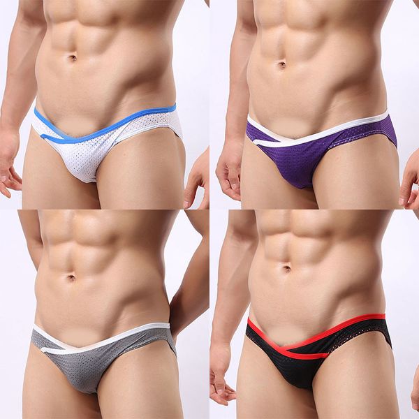 men comfortable tight triangle underwear mesh breathable men's underpants, Black;white
men comfortable tight triangle underwear mesh breathable men's underpants, Black;white