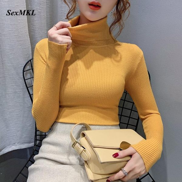 women's sweaters women elegant turtleneck winter 2021 fashion long sleeve knitted ladies korean clothing slim pink basic pullovers, White;black 
women's sweaters women elegant turtleneck winter 2021 fashion long sleeve knitted ladies korean clothing slim pink basic pullovers, White;black