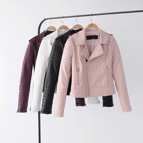 women's leather & faux 2021 fashion women spring autumn jackets lady motorcycle zippers biker blue coats black outerwear white streetwe
women's leather & faux 2021 fashion women spring autumn jackets lady motorcycle zippers biker blue coats black outerwear white streetwe
