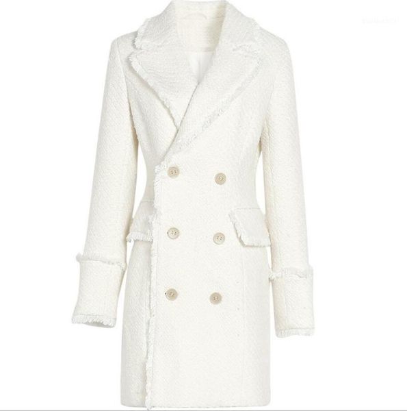 women's wool & blends elegant women's white slim-fit tweed coat fashion ladies slim waist mid-length woolen autumn winter overcoat, Black
women's wool & blends elegant women's white slim-fit tweed coat fashion ladies slim waist mid-length woolen autumn winter overcoat, Black