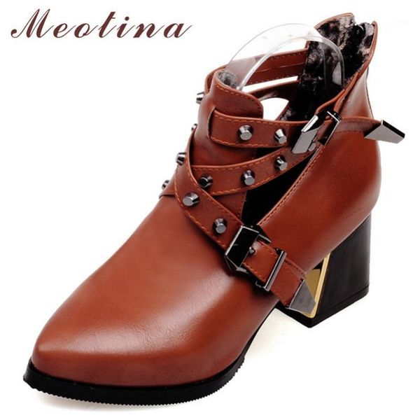 boots meotina winter motorcycle women zipper square high heel ankle rivets buckle pointed toe shoes ladies fall size 33-431, Black
boots meotina winter motorcycle women zipper square high heel ankle rivets buckle pointed toe shoes ladies fall size 33-431, Black