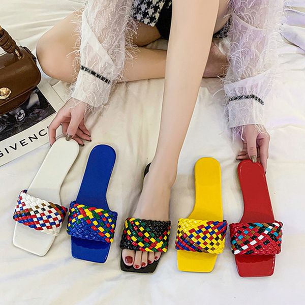 woman braided slippers manual color stitching upper charm open-toe flat slippers vacation beach candy colors casual women shoes, Black
woman braided slippers manual color stitching upper charm open-toe flat slippers vacation beach candy colors casual women shoes, Black