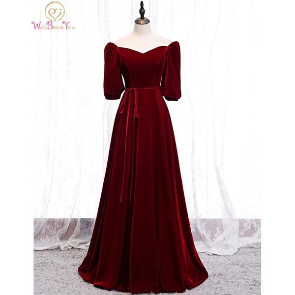 walk beside you burbundy prom dresses 2020 long off shoulder 3/4 sleeve velour a line v neck evening party gowns elegant women, White;black
walk beside you burbundy prom dresses 2020 long off shoulder 3/4 sleeve velour a line v neck evening party gowns elegant women, White;black