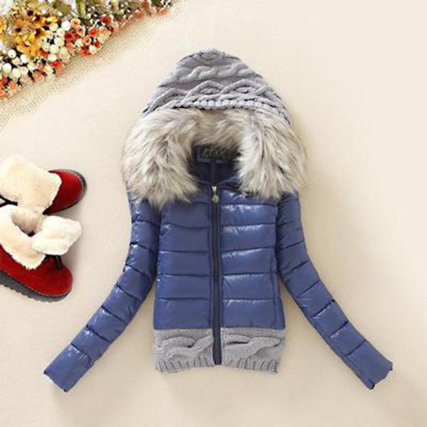 short slim women's parkas winter coat fur collar hooded cotton padded knitting warm coats & jackets outwear black parka 354 201125
short slim women's parkas winter coat fur collar hooded cotton padded knitting warm coats & jackets outwear black parka 354 201125