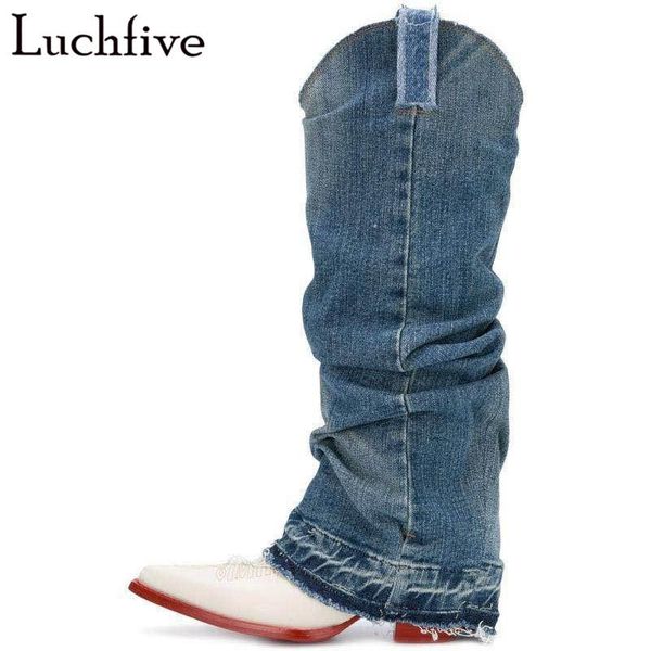 boots denim pointy toe ankle for women chunky heels t-show shoes woman slip on runaway outwear autumn short, Black
boots denim pointy toe ankle for women chunky heels t-show shoes woman slip on runaway outwear autumn short, Black