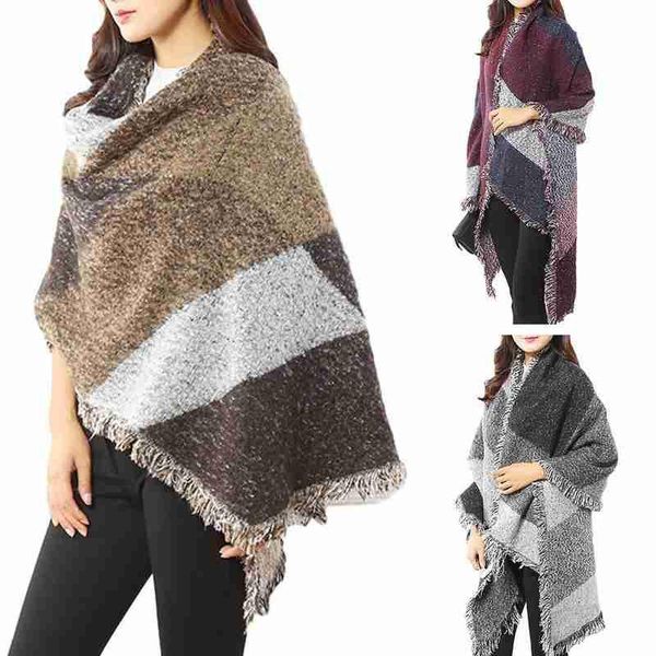 scarves 2021 women contrast color tassel scarf retro female multi-purpose shawl winter knitted cashmere shawls, Blue;gray
scarves 2021 women contrast color tassel scarf retro female multi-purpose shawl winter knitted cashmere shawls, Blue;gray