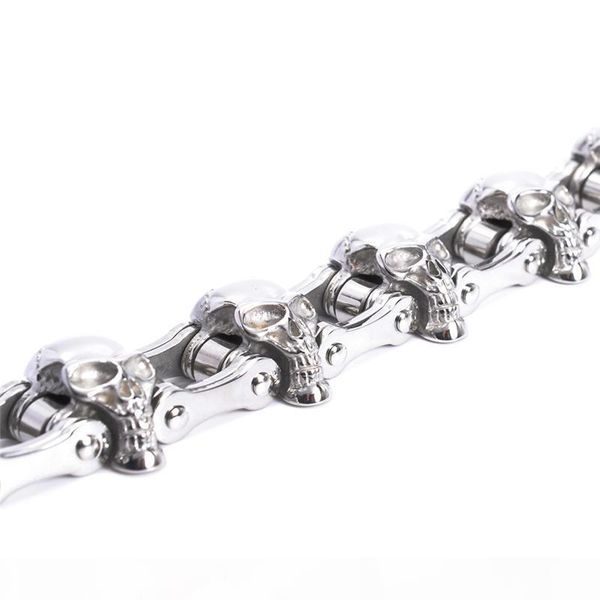 personality punk titanium steel skull biker bicycle chains bracelets exaggerated wristbands bangle trenyd jewelry brace lace high polished, Golden;silver
personality punk titanium steel skull biker bicycle chains bracelets exaggerated wristbands bangle trenyd jewelry brace lace high polished, Golden;silver