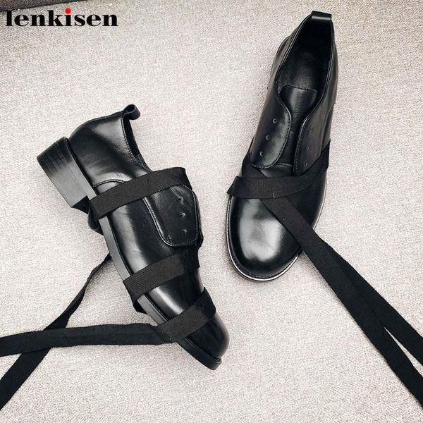 lenkisen internet popular genuine leather ladies shoes round toe med heels fashion lace up solid leisure style women pumps l1f6, Black
lenkisen internet popular genuine leather ladies shoes round toe med heels fashion lace up solid leisure style women pumps l1f6, Black