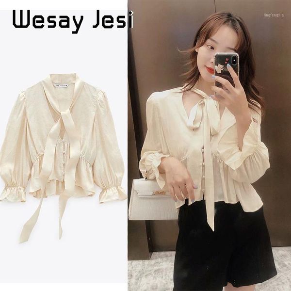 autumn women's women's blouse bowknot long sleeve jacket jacquard shirt solid color trumpet sleeve draping short shirt1, White
autumn women's women's blouse bowknot long sleeve jacket jacquard shirt solid color trumpet sleeve draping short shirt1, White