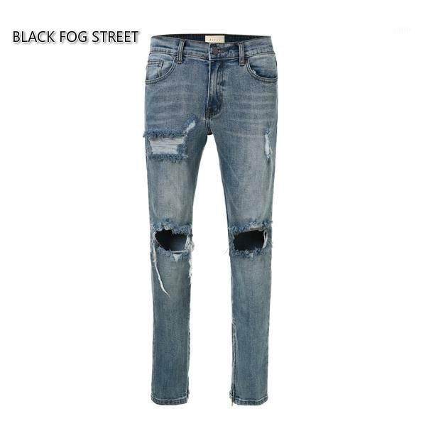 black fog street moto biker men's hole classics version zippers skinny slim fit mens holes style cotton denim ripped jeans1, Blue
black fog street moto biker men's hole classics version zippers skinny slim fit mens holes style cotton denim ripped jeans1, Blue