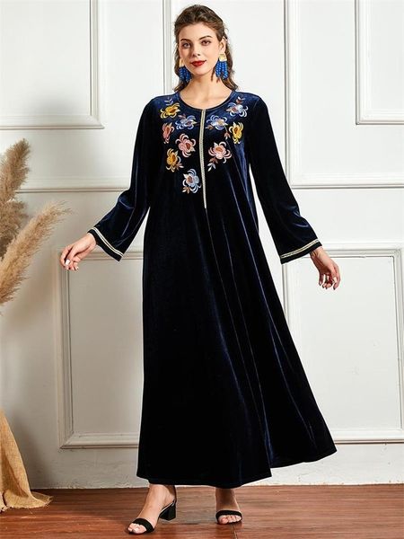 elegant ethnic velvet floral embroidery maxi dress for women winter 2021 muslim dubai arabic moroccan turkey clothes, Black;gray
elegant ethnic velvet floral embroidery maxi dress for women winter 2021 muslim dubai arabic moroccan turkey clothes, Black;gray