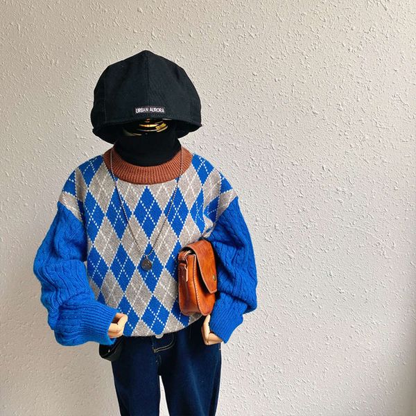 autumn winter 2020 new men's children's and women's diamond check pullover baby twist sweater 02yu3r1f, Blue
autumn winter 2020 new men's children's and women's diamond check pullover baby twist sweater 02yu3r1f, Blue