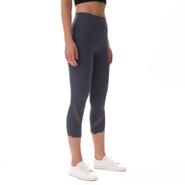 new capris mesh stitching moisture wicking high waist tights running yoga pants, Black
new capris mesh stitching moisture wicking high waist tights running yoga pants, Black