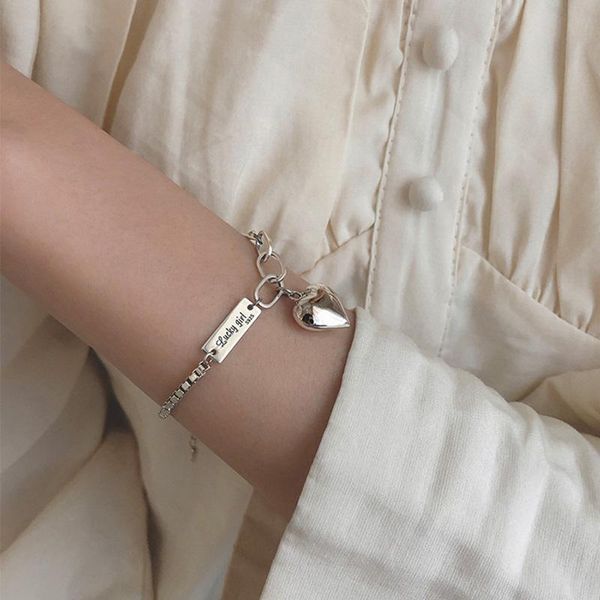 charm bracelets silver color couple bracelet english letter tag love heart pendant thai hand jewelry for women party gift, Golden;silver
charm bracelets silver color couple bracelet english letter tag love heart pendant thai hand jewelry for women party gift, Golden;silver