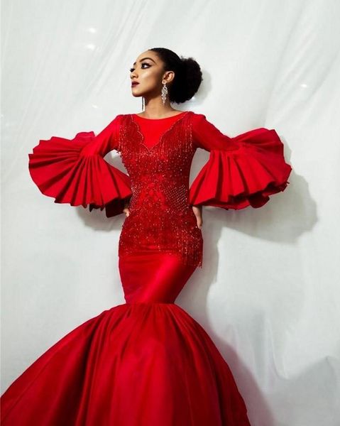 middle east red poet long sleeves mermaid evening dress with tassels luxury sparkly beaded prom dresses formal party pageant gown, Black
middle east red poet long sleeves mermaid evening dress with tassels luxury sparkly beaded prom dresses formal party pageant gown, Black