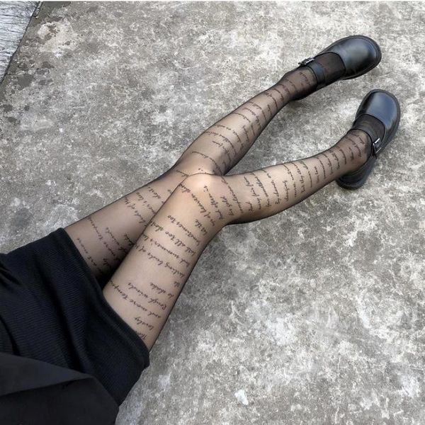 socks & hosiery woman transparent print inscriptions letter nylon tights with vintage patterned tattoo pantyhose stockings club party, Black;white
socks & hosiery woman transparent print inscriptions letter nylon tights with vintage patterned tattoo pantyhose stockings club party, Black;white