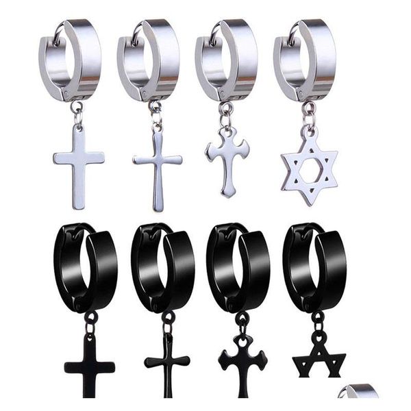 stainless steel cross pentacle earrings hoop pierced earrings dangle pendants fashion jewelry for men women drop shipping cmhri, Silver
stainless steel cross pentacle earrings hoop pierced earrings dangle pendants fashion jewelry for men women drop shipping cmhri, Silver