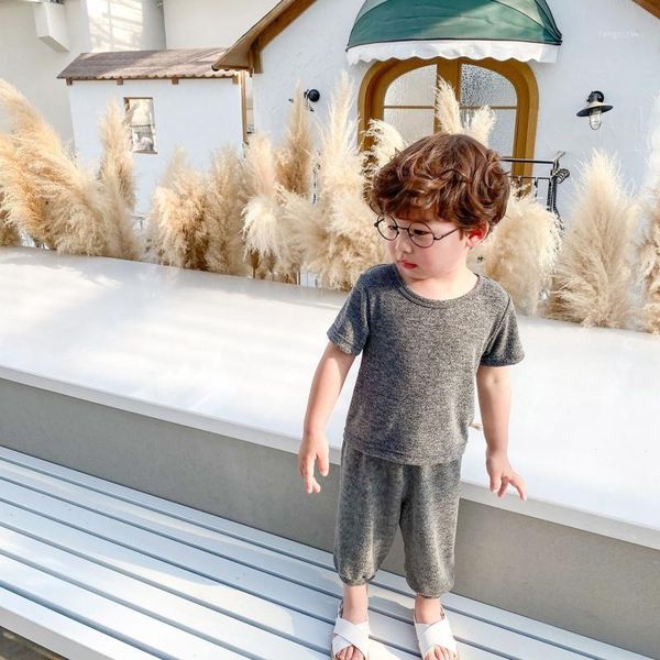 children's clothing for boys and girls fashion casual + pants 2-piece set summer home clothing1, White
children's clothing for boys and girls fashion casual + pants 2-piece set summer home clothing1, White