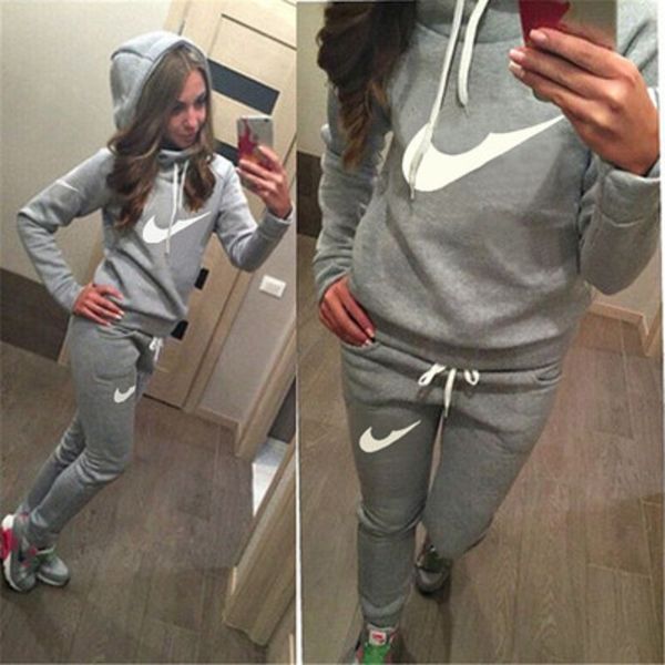 womens letter print tracksuits pullover + pants for women 2020 new solid color sport style two pieces suits hook print clothing sets, Gray
womens letter print tracksuits pullover + pants for women 2020 new solid color sport style two pieces suits hook print clothing sets, Gray