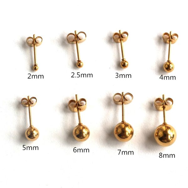 titanium gold-color plating small ball stud earrings for men women 2mm to 8mm, Golden
titanium gold-color plating small ball stud earrings for men women 2mm to 8mm, Golden