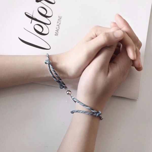 charm bracelets 2021 2pcs/set romantic magnet couple bracelet long distance braided matching valentine's day present lover gift, Golden;silver
charm bracelets 2021 2pcs/set romantic magnet couple bracelet long distance braided matching valentine's day present lover gift, Golden;silver