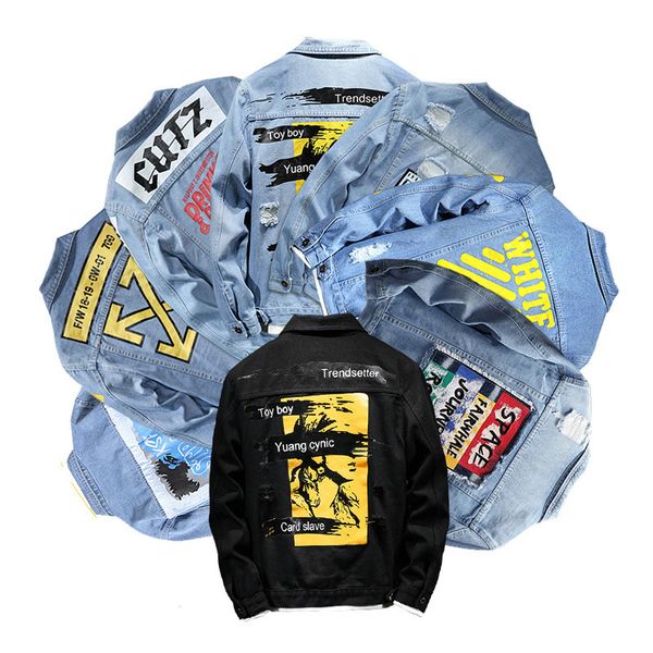 2021 the new new european and american bias printed denim jacket jeans men's clothes xpoo, Black;brown
2021 the new new european and american bias printed denim jacket jeans men's clothes xpoo, Black;brown