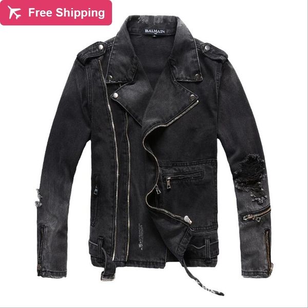 nagri black male zippers denim jean for vintage motorcycle wormholes torn anguished jacket m xl 2xl 3xl, Black;brown
nagri black male zippers denim jean for vintage motorcycle wormholes torn anguished jacket m xl 2xl 3xl, Black;brown
