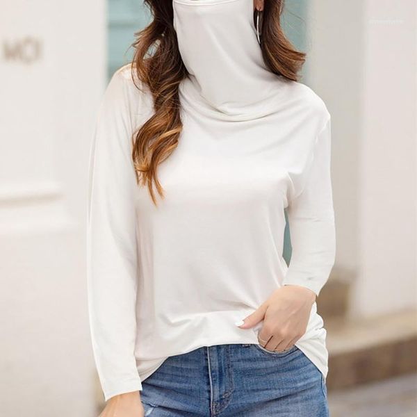 women's blouses & shirts women's turtleneck blouse casual loose long sleeve face mask women early autumn pure color shirt with #t, White
women's blouses & shirts women's turtleneck blouse casual loose long sleeve face mask women early autumn pure color shirt with #t, White