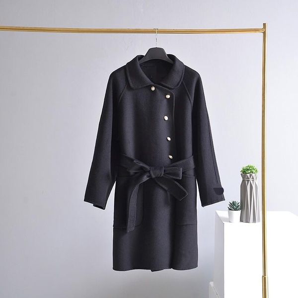 2020 autumn and winter new double-sided cashmere coat square collar loose casual double-sided woolen coat women, Black
2020 autumn and winter new double-sided cashmere coat square collar loose casual double-sided woolen coat women, Black