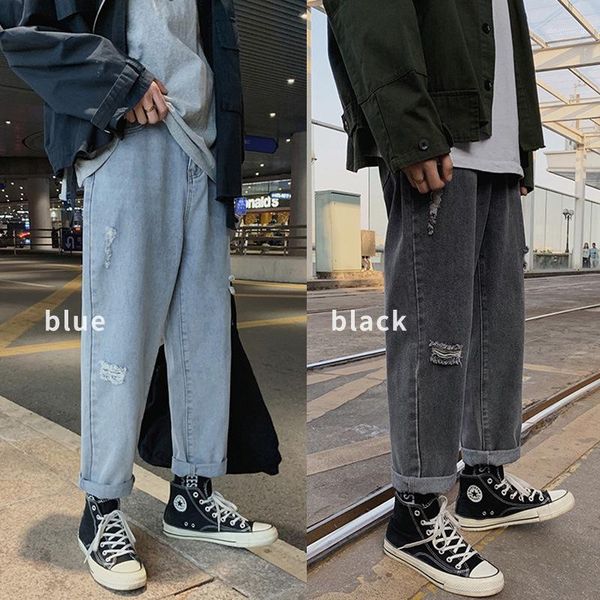 spring autumn 2020 street ripped jeans male loose straight fall feeling hong kong style korean trendy sloppy handsome jeans1, Blue
spring autumn 2020 street ripped jeans male loose straight fall feeling hong kong style korean trendy sloppy handsome jeans1, Blue