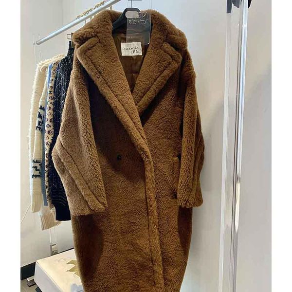 women's wool & blends cosmicchic 2021 winter women long coat teddy bear double breasted alpaca fur outwear loose-style fashion 12 color, Black
women's wool & blends cosmicchic 2021 winter women long coat teddy bear double breasted alpaca fur outwear loose-style fashion 12 color, Black