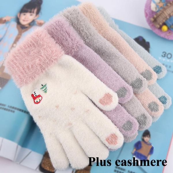 winter touch screen gloves women new knitted autumn winter cold-proof deer imitation wool full finger guantes female, Blue;gray
winter touch screen gloves women new knitted autumn winter cold-proof deer imitation wool full finger guantes female, Blue;gray