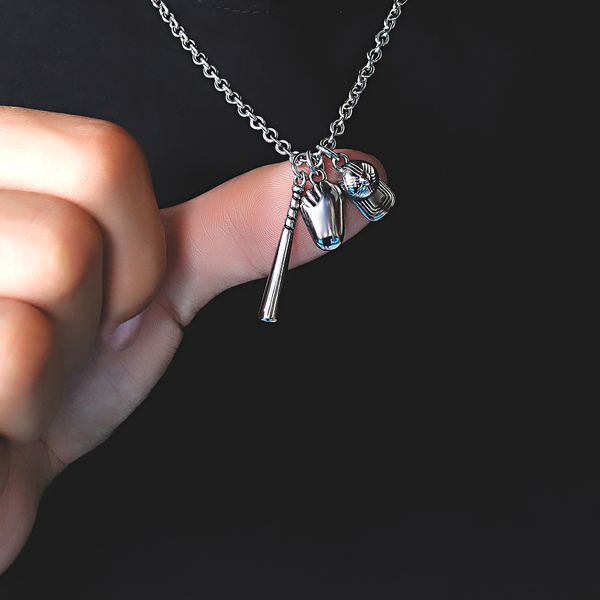 baseball bat cap glove charm player pendant softball necklace fashion stainless steel jewelry
baseball bat cap glove charm player pendant softball necklace fashion stainless steel jewelry