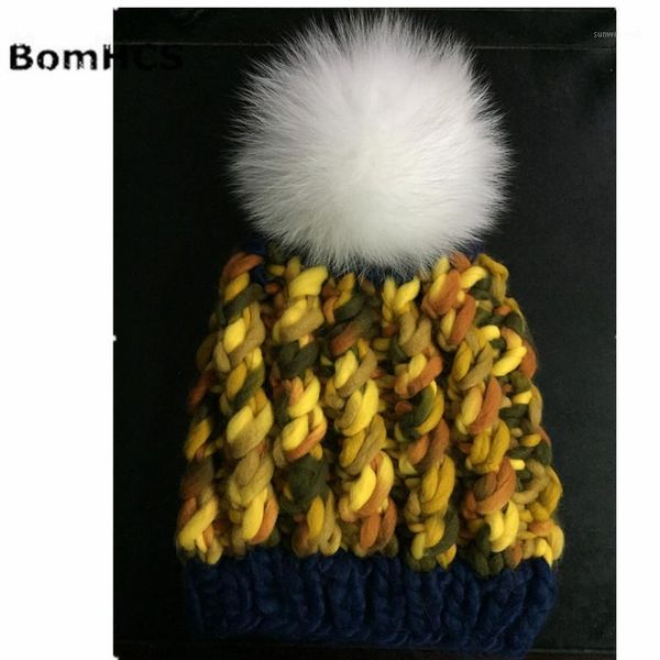 beanies bomhcs luxurious big fur pompom belly yarn beanie warm caps 100% handmade women's winter knitted hat1
beanies bomhcs luxurious big fur pompom belly yarn beanie warm caps 100% handmade women's winter knitted hat1