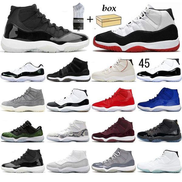 with box 11 11s basketball shoes for women men blue heiress concord 23 high vast grey metallic silver athletic mens trainers sports sneakers
with box 11 11s basketball shoes for women men blue heiress concord 23 high vast grey metallic silver athletic mens trainers sports sneakers