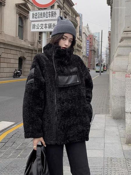women's fur & faux lamb wool coats womens soft loose casual thicken warm street style zipper jacket autumn winter1, Black
women's fur & faux lamb wool coats womens soft loose casual thicken warm street style zipper jacket autumn winter1, Black