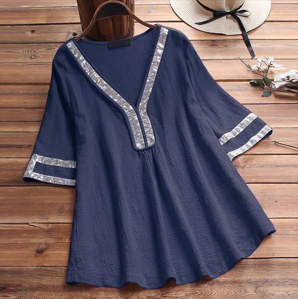 womens blouses and summer 2020 ladies sequins patchwork short sleeve shirt pullover tunic shirts blusa feminina, White
womens blouses and summer 2020 ladies sequins patchwork short sleeve shirt pullover tunic shirts blusa feminina, White