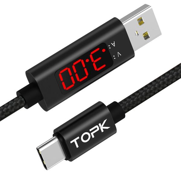 1m 3a max usb to usb-c type-c nylon braided fast charging sync data cable with output display
1m 3a max usb to usb-c type-c nylon braided fast charging sync data cable with output display