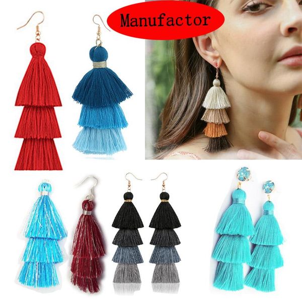 2021 zaolaixi 4 layers bohemian multicolor popular earrings jewelry multi-layer tassels long earrings for women's party gifts, Silver
2021 zaolaixi 4 layers bohemian multicolor popular earrings jewelry multi-layer tassels long earrings for women's party gifts, Silver