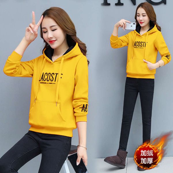 fall winter cashmere hoodie sweater 2020 / new women's plush student coat thickened short pullover top, Black
fall winter cashmere hoodie sweater 2020 / new women's plush student coat thickened short pullover top, Black
