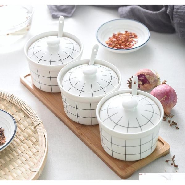 set of 3 ceramic spice jar sugar bowl connt pots seasoning container with lids spoons and wooden tray fo jllyie dh_garden
set of 3 ceramic spice jar sugar bowl connt pots seasoning container with lids spoons and wooden tray fo jllyie dh_garden