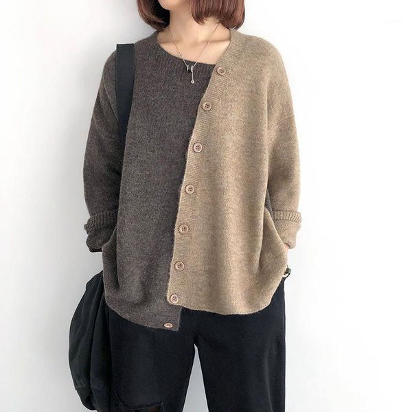 women sweater thick contrast color irregular knit spring autumn long sleeve knit big size fashion korean loose casual women 1, White
women sweater thick contrast color irregular knit spring autumn long sleeve knit big size fashion korean loose casual women 1, White