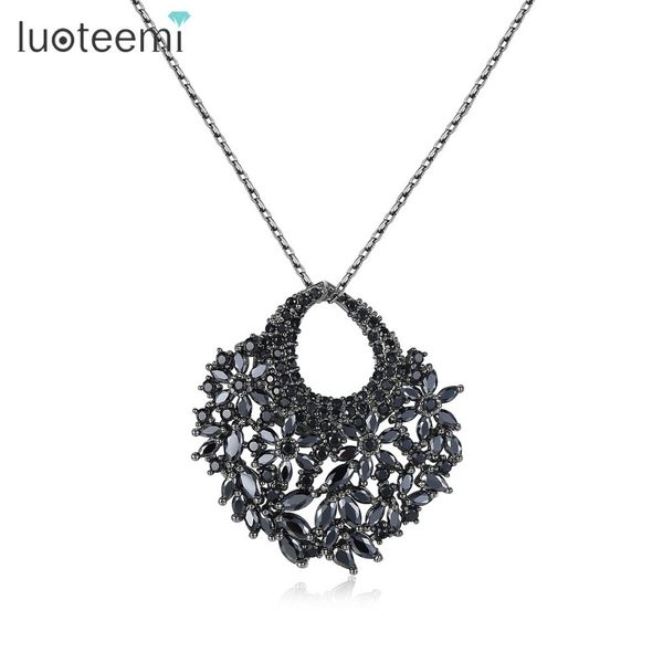luoteemi brand new design fashion cz crystal flower shape pendant necklaces for women gun black link chain necklace bijoux gifts 201013, Silver
luoteemi brand new design fashion cz crystal flower shape pendant necklaces for women gun black link chain necklace bijoux gifts 201013, Silver