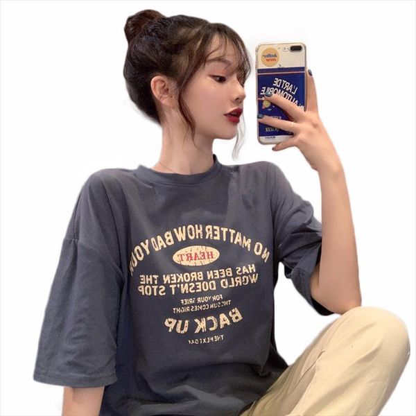 loose letter printed women t shirt 2020 korean style clothes women female t shirt cotton short sleeve casual women clothes, White
loose letter printed women t shirt 2020 korean style clothes women female t shirt cotton short sleeve casual women clothes, White